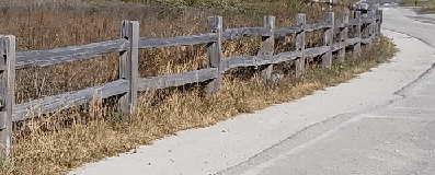 fence rounding around corner