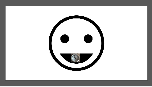 Smiley face with watch