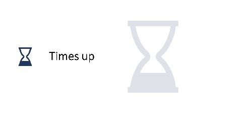 Hour glass representing times up